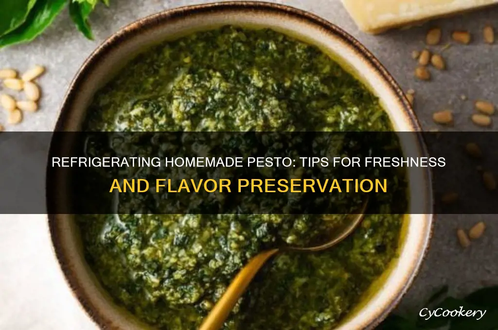 can you refrigerate homemade pesto