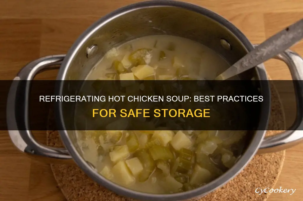 can you refrigerate hot chicken soup