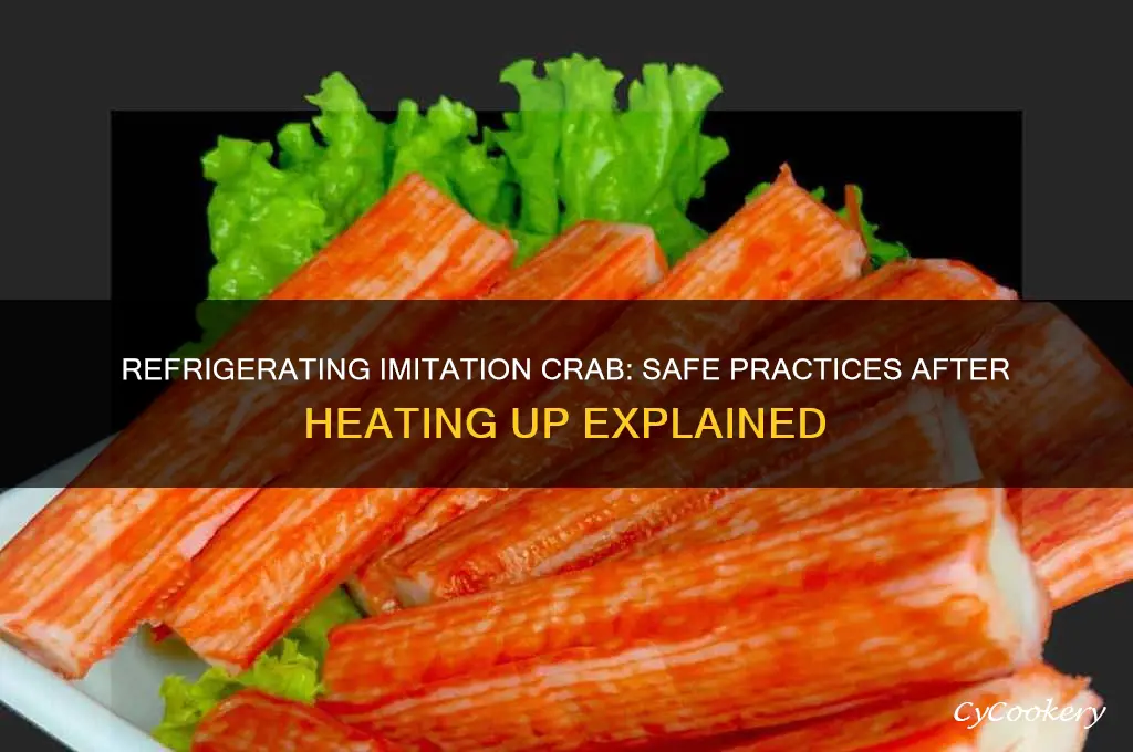 can you refrigerate imitation crab after heat up