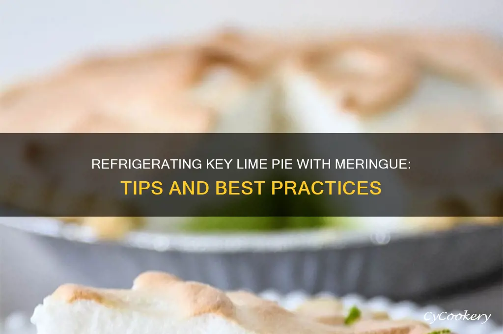 can you refrigerate key lime pie with meringue