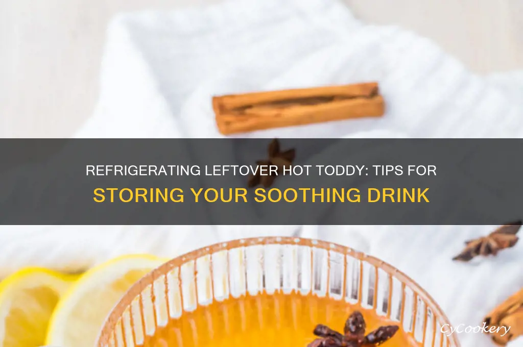 can you refrigerate leftover hot toddy