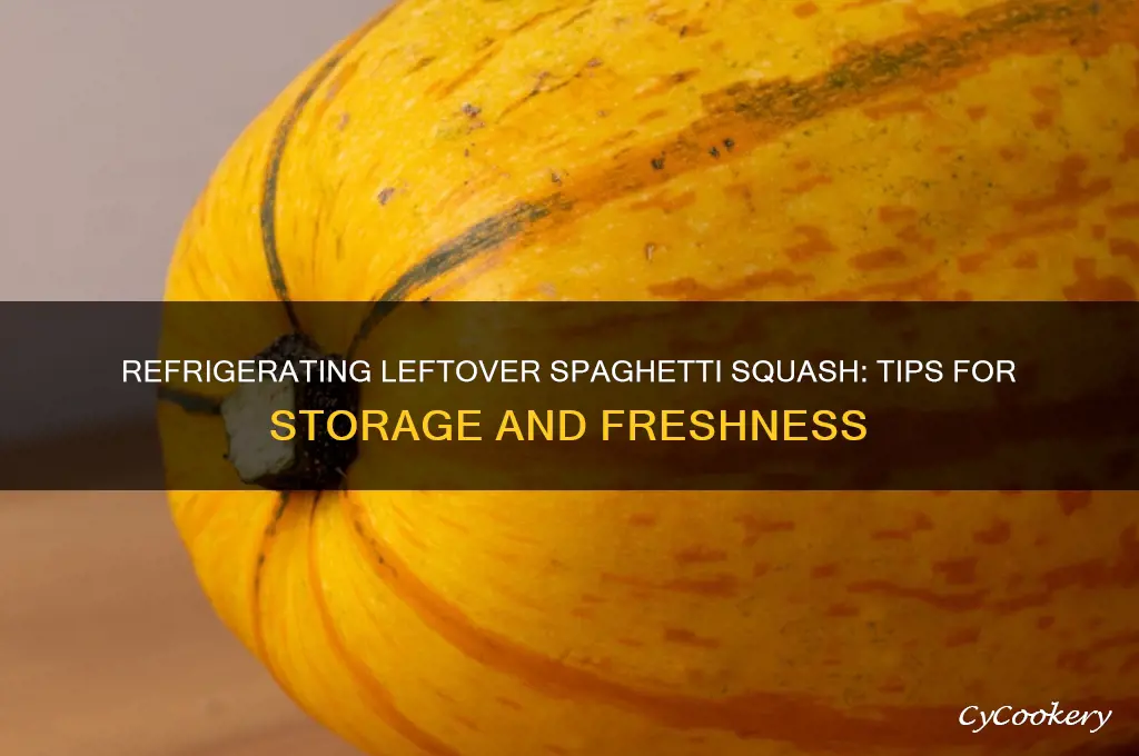 can you refrigerate leftover spaghetti squash