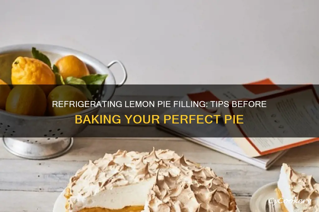 can you refrigerate lemon pie filling before making the pie
