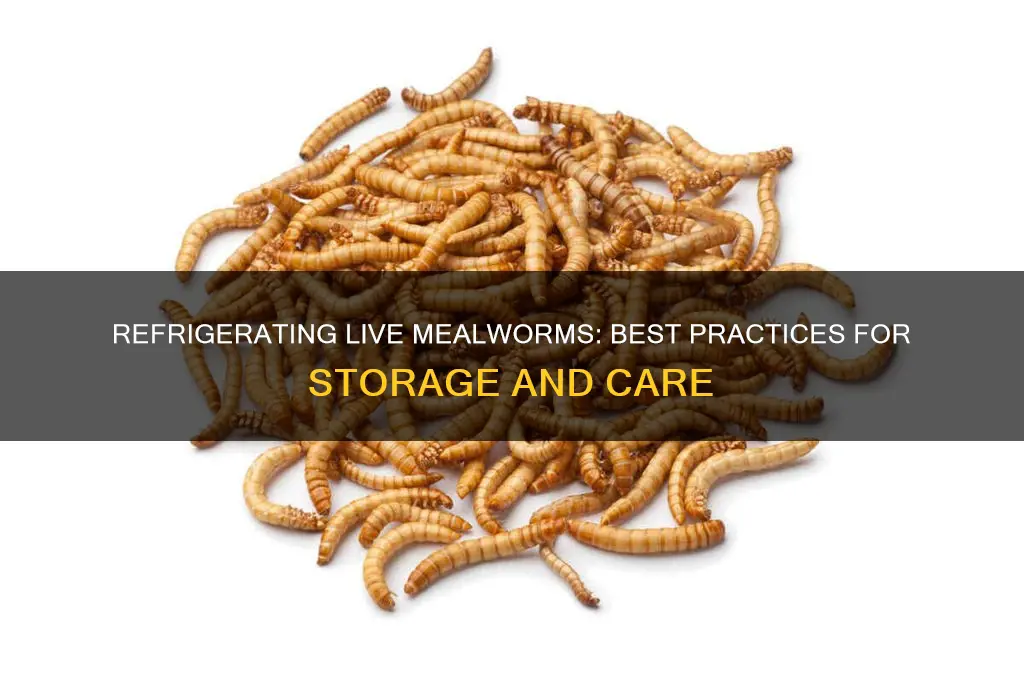 can you refrigerate live mealworms