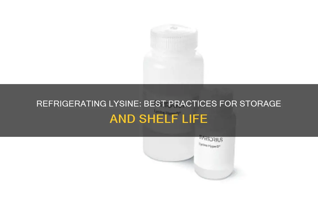 can you refrigerate lysine