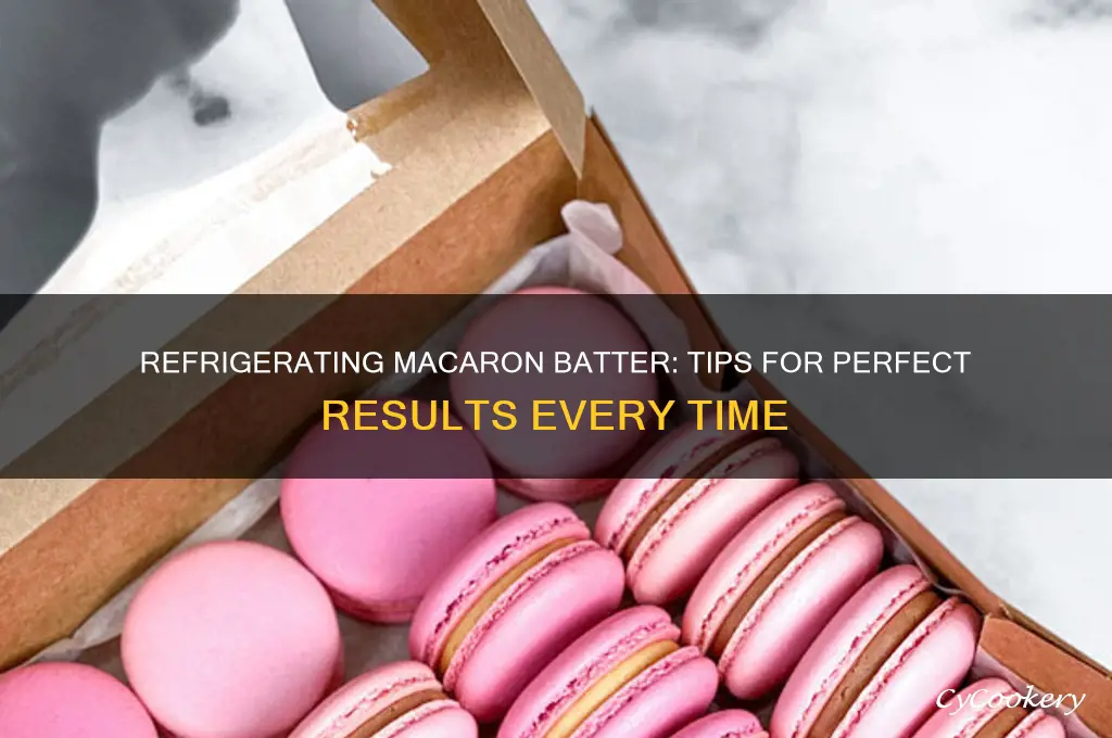 can you refrigerate macaron batter