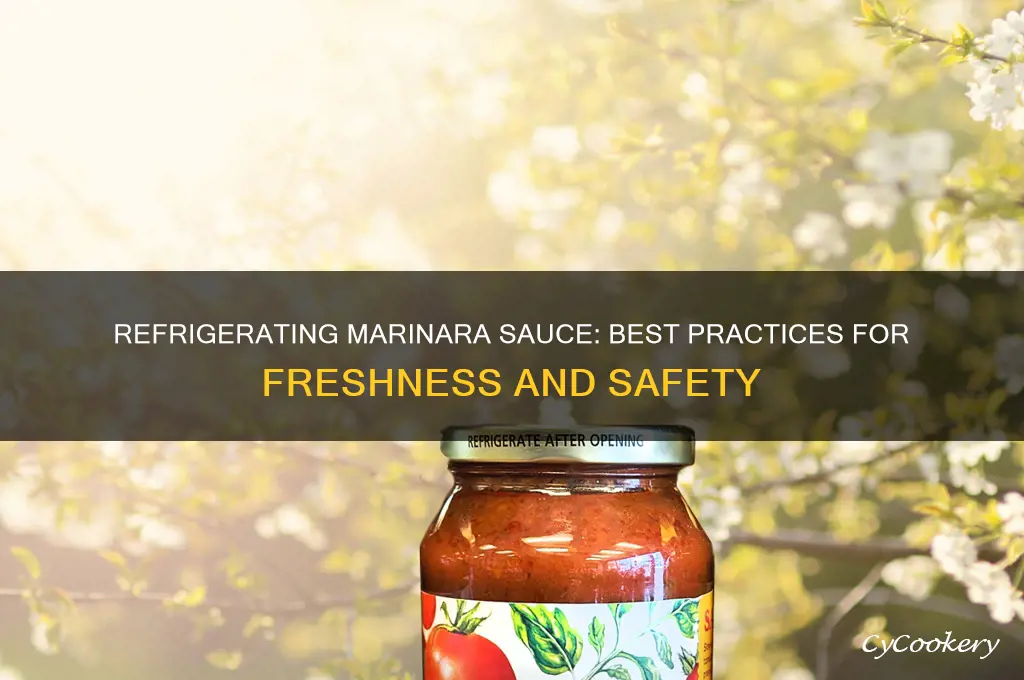 can you refrigerate marinara sauce