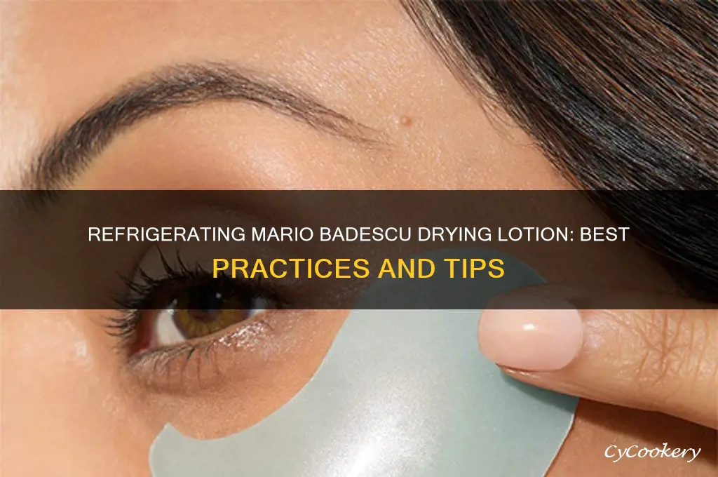 can you refrigerate mario badescu drying lotion