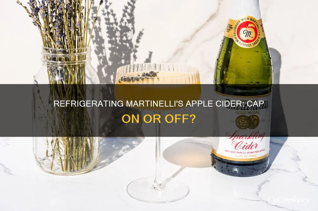 can you refrigerate martinlelis apple cider with cap on