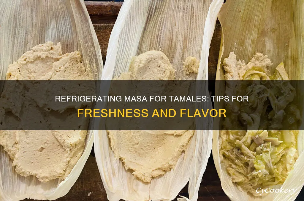 can you refrigerate masa for tamales