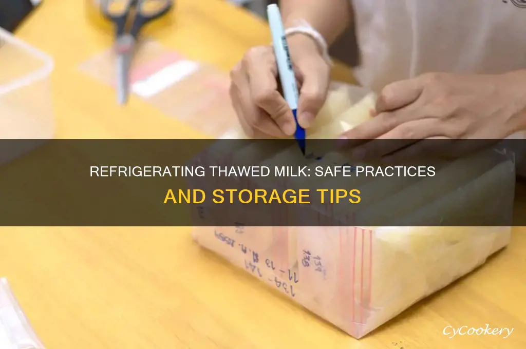 can you refrigerate milk after thawing