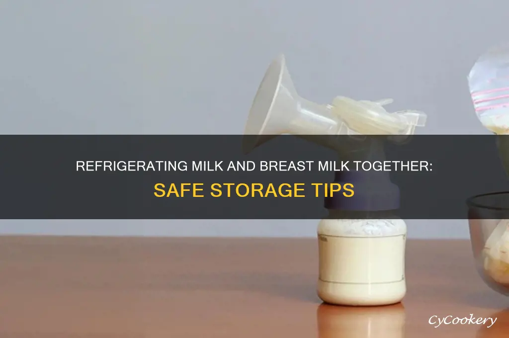 can you refrigerate milk and breast milk together