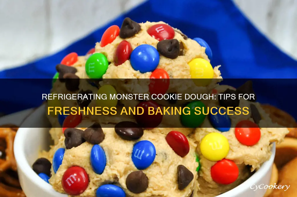 can you refrigerate monster cookie dough