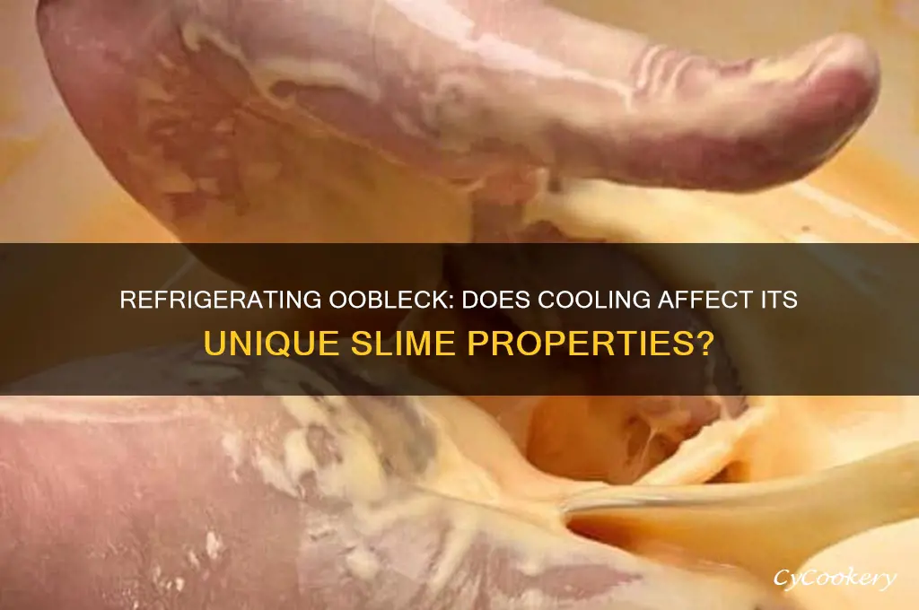 can you refrigerate oobleck