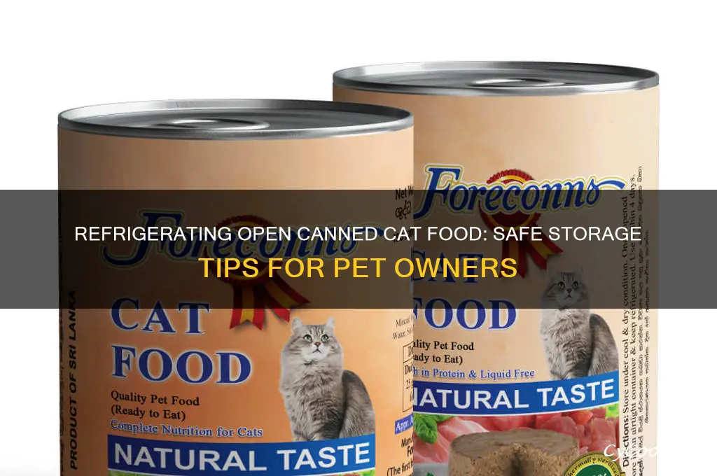 can you refrigerate open canned cat food
