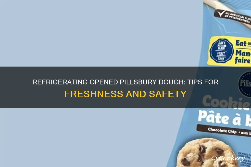 can you refrigerate opened pillsbury dough