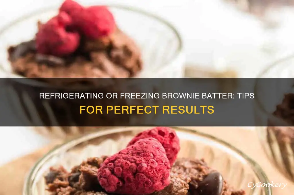 can you refrigerate or freeze brownie batter
