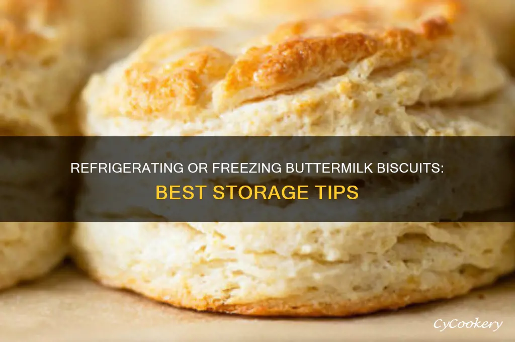 can you refrigerate or freeze buttermilk biscuits