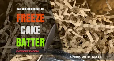 Refrigerating or Freezing Cake Batter: Tips for Perfect Results