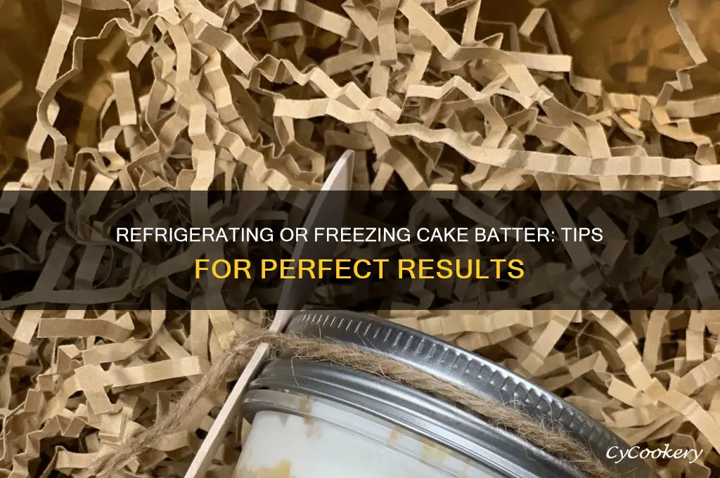 can you refrigerate or freeze cake batter