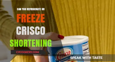 Refrigerating or Freezing Crisco Shortening: Best Practices and Tips