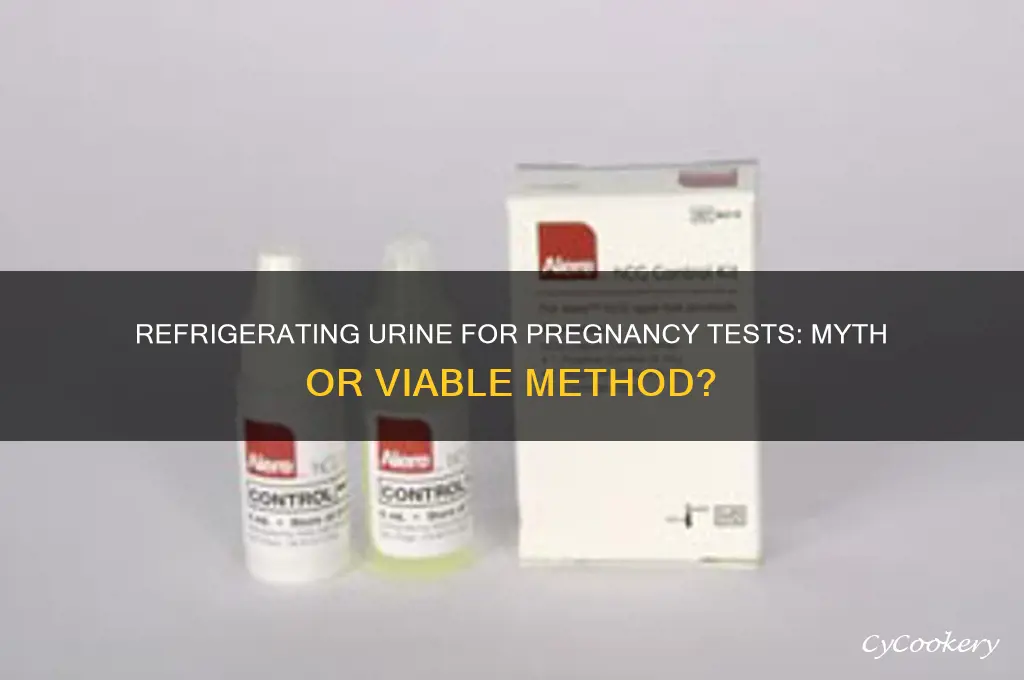 can you refrigerate pee to test for pregnancy