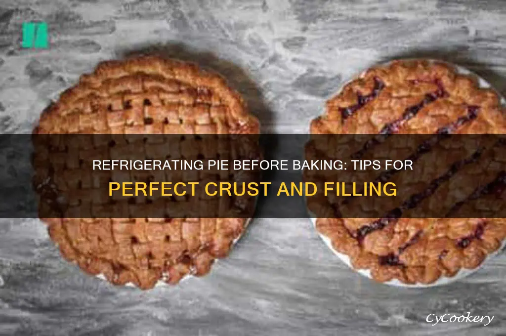 can you refrigerate pie before baking