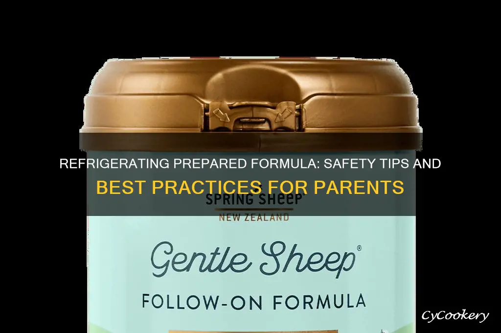 can you refrigerate prepared formula