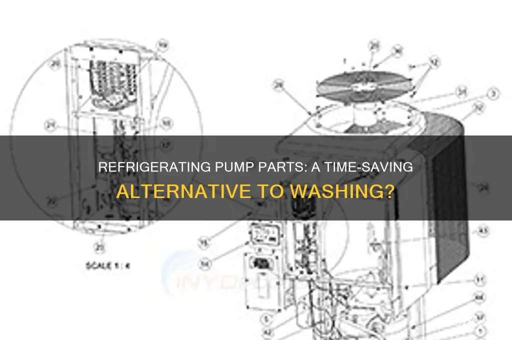 can you refrigerate pump parts instead of washing