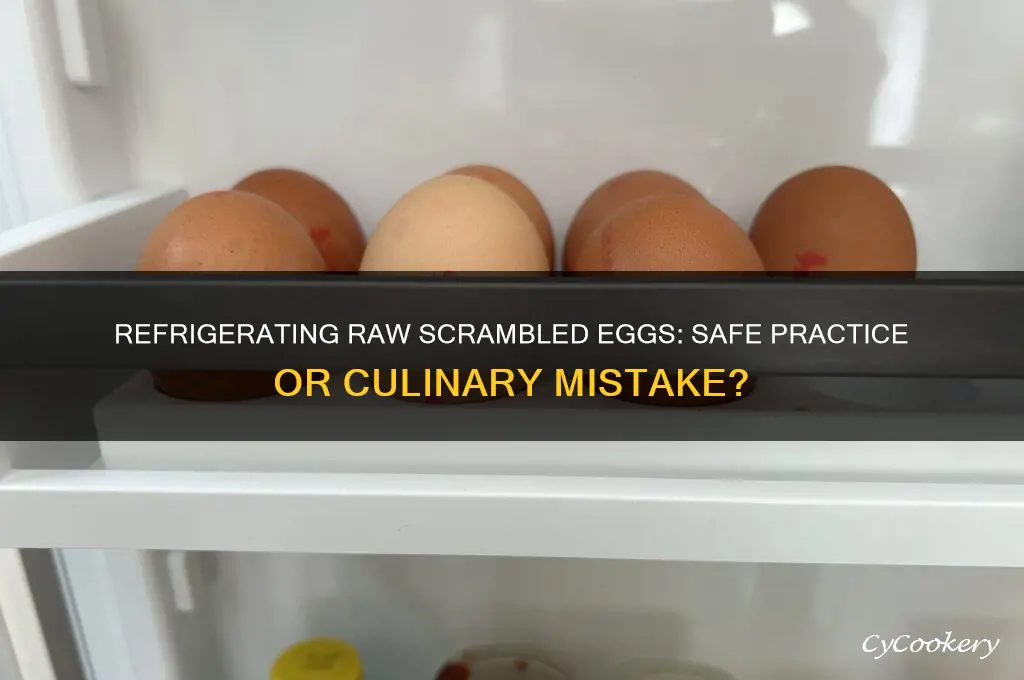 can you refrigerate raw scrambled eggs