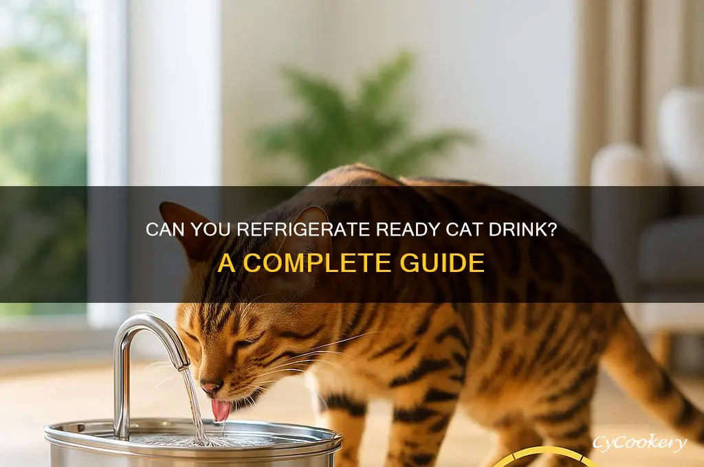 can you refrigerate ready cat drink