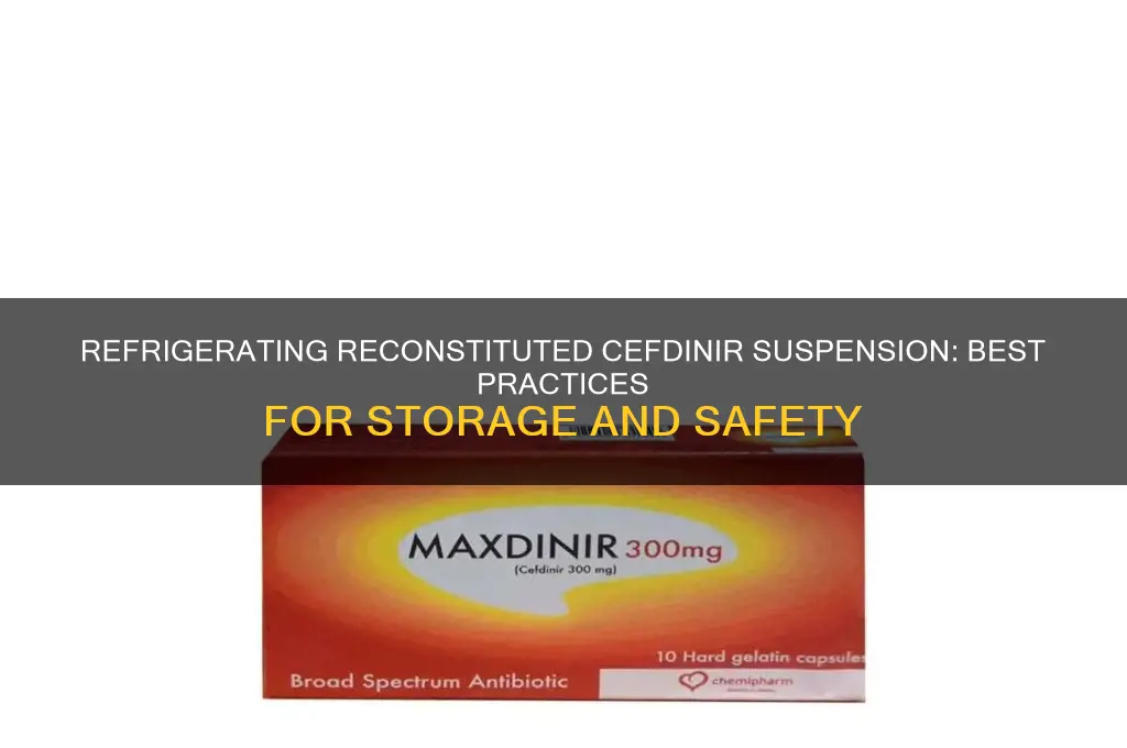 can you refrigerate reconstituted cefdinir suspension