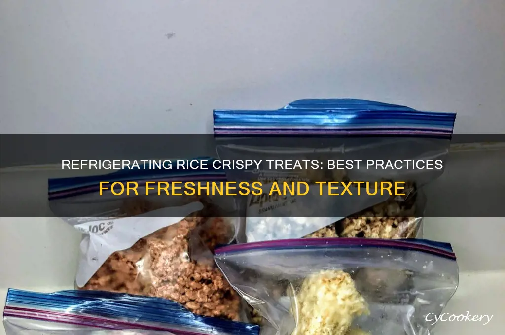 can you refrigerate rice crispy treats