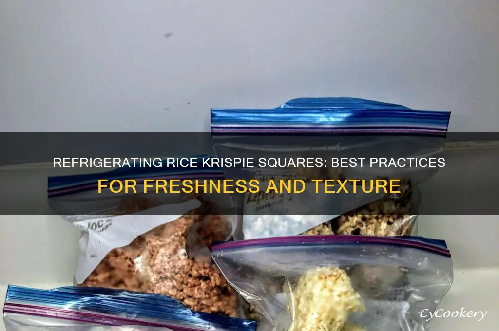 can you refrigerate rice krispie squares