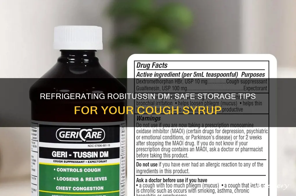 can you refrigerate robitussin dm