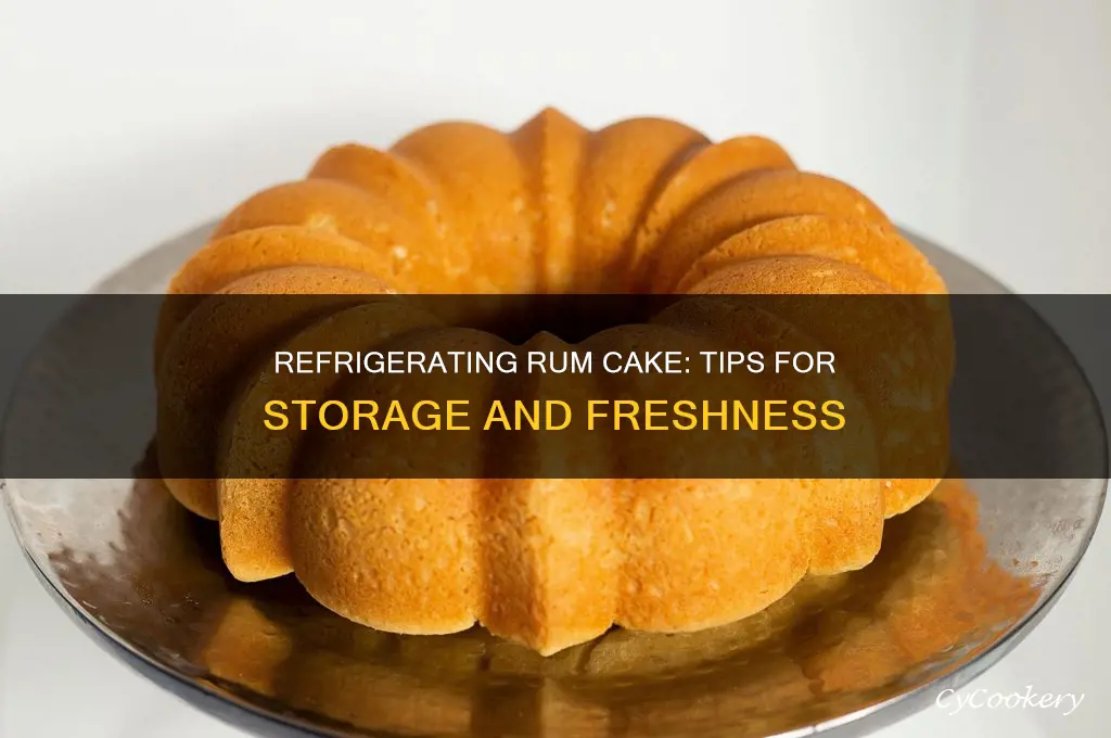 can you refrigerate rum cake