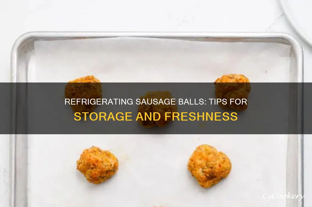 can you refrigerate sausage balls