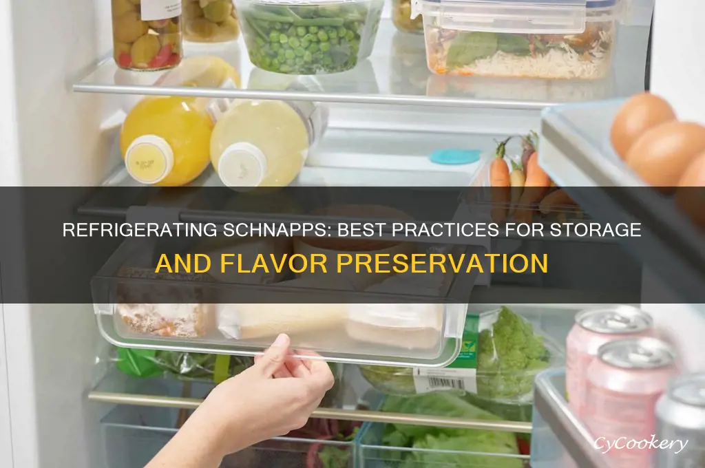 can you refrigerate schnapps
