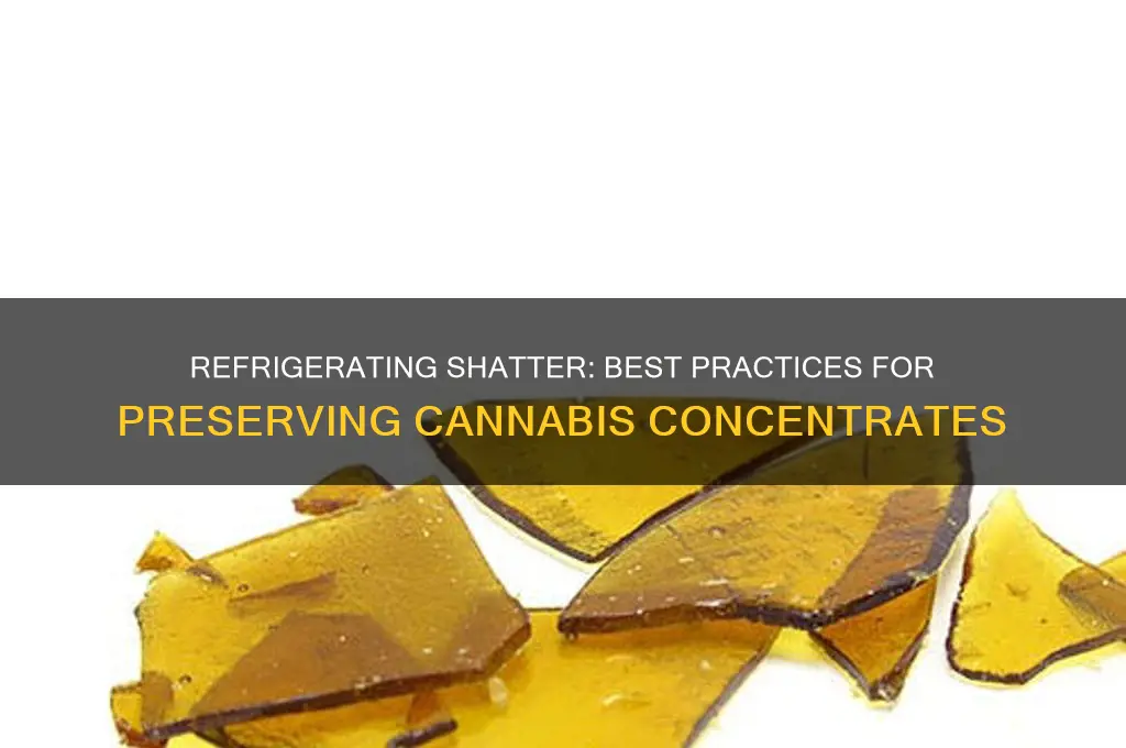 can you refrigerate shatter
