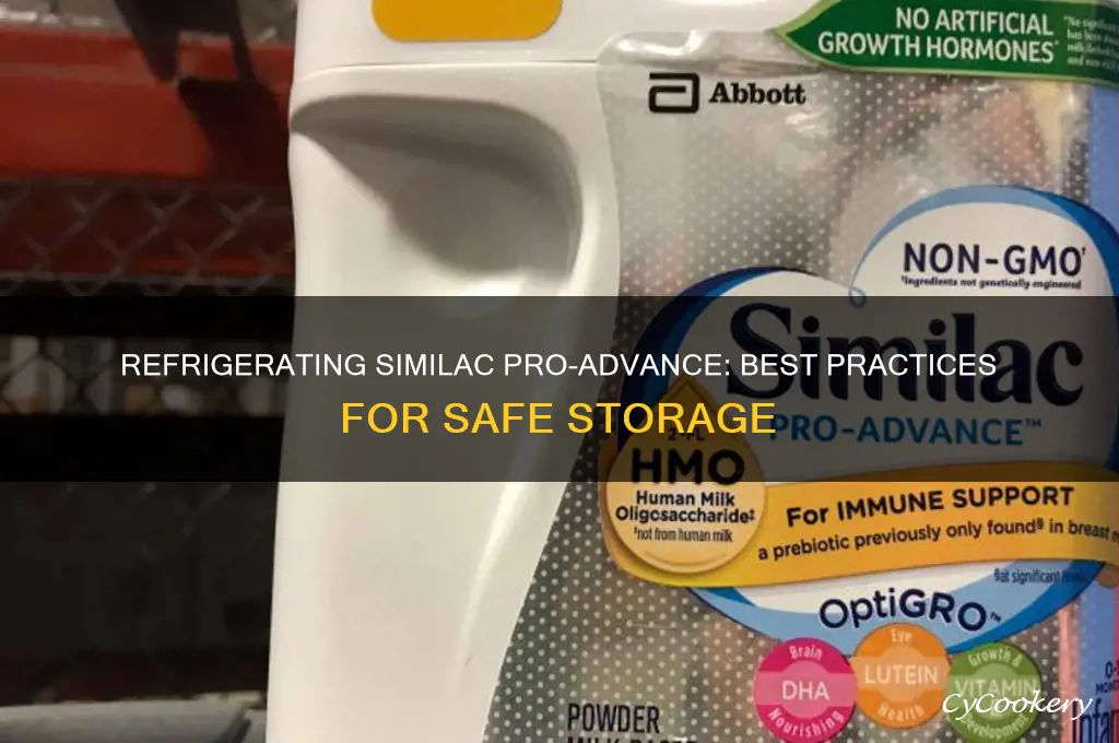 can you refrigerate similac pro advance