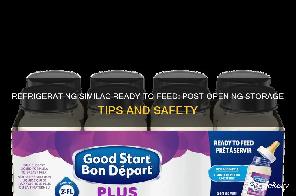 can you refrigerate similac ready to feed after opening