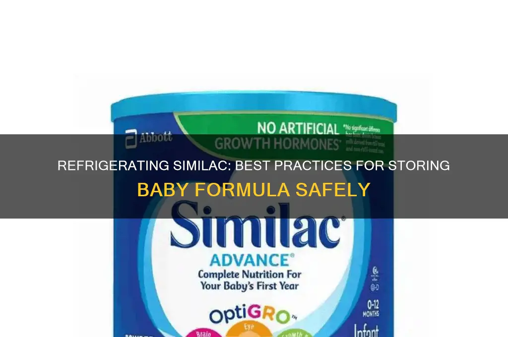 can you refrigerate similac