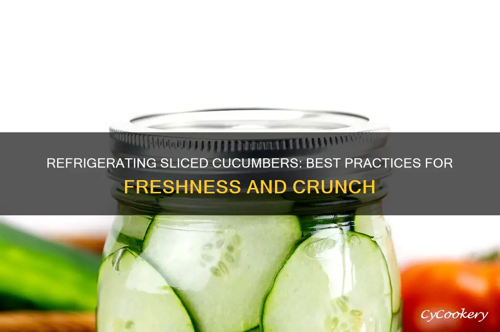 can you refrigerate sliced cucumbers