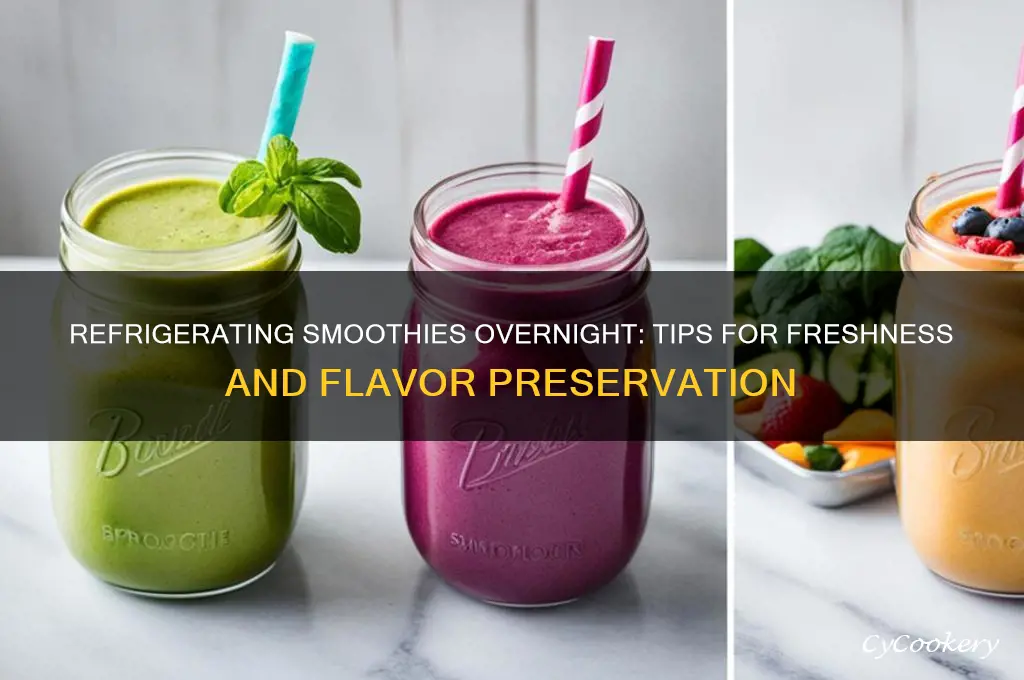 can you refrigerate smoothies overnight