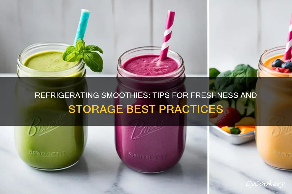 can you refrigerate smoothies
