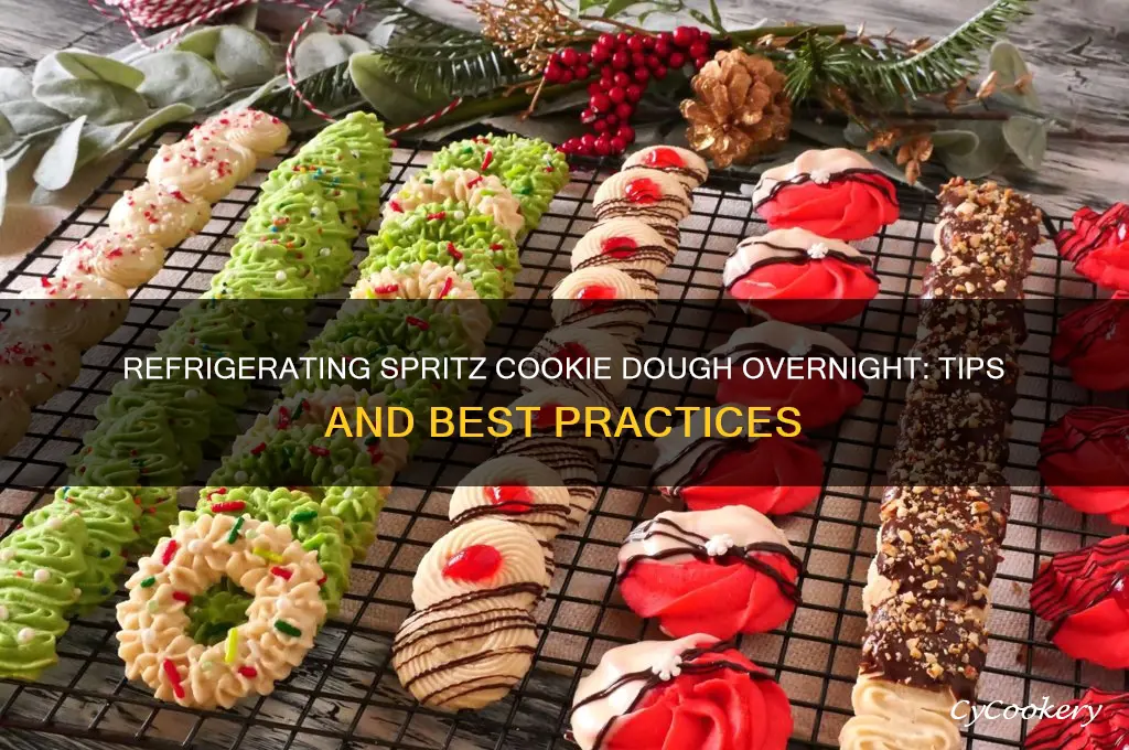 can you refrigerate spritz cookie dough overnight