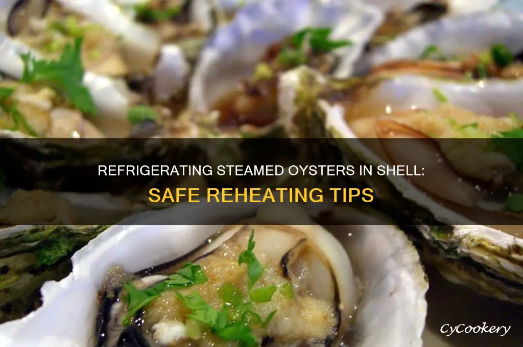 can you refrigerate steamed oysters in the shell and reheat