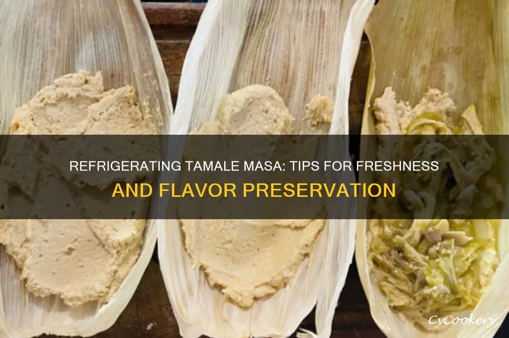can you refrigerate tamale masa