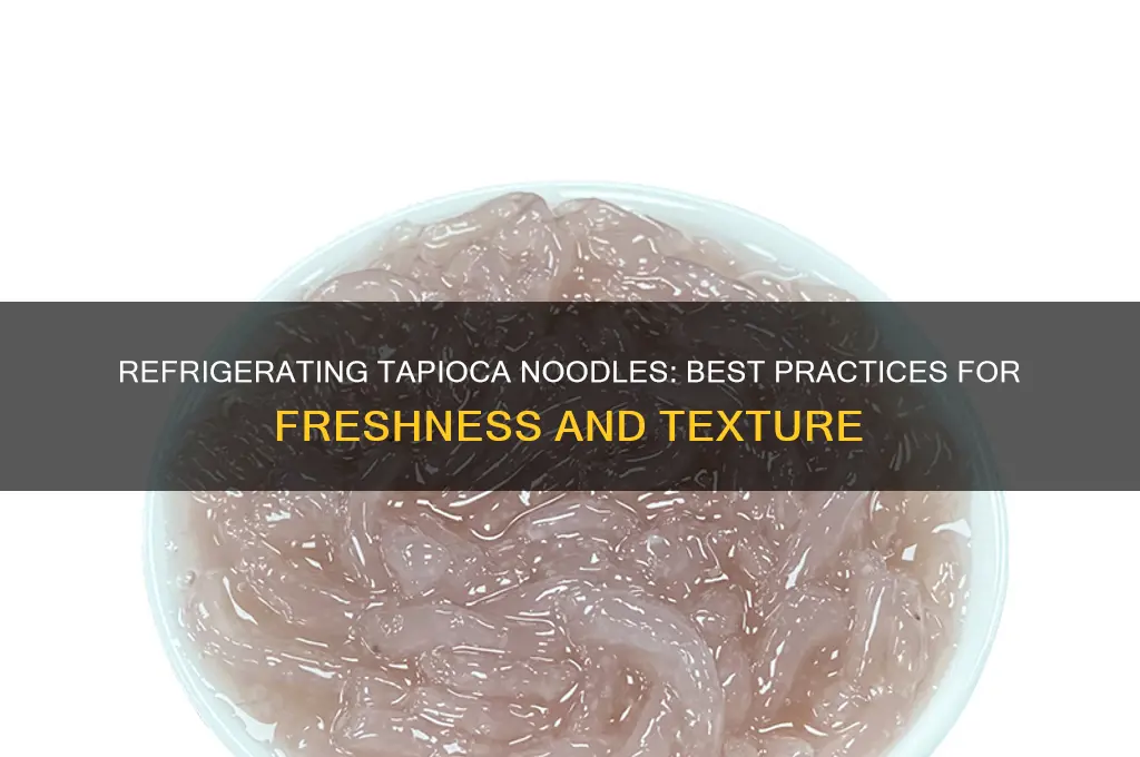 can you refrigerate tapioca noodles