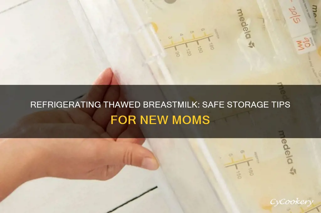 can you refrigerate thawed breastmilk